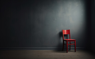 Vacant empty chair in a room. Dementia, mental or cognitive disorder, sense of loneliness and isolation concept