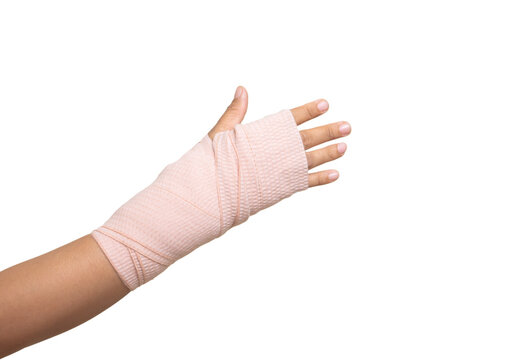 arm with elastic bandage, broken , health care concept.