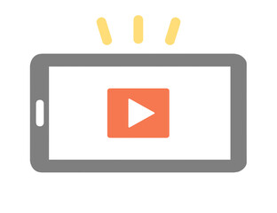 スマートフォンと動画のアイコン