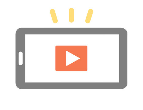 スマートフォンと動画のアイコン