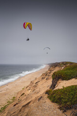 Paragliding over Marina Dunes in California
