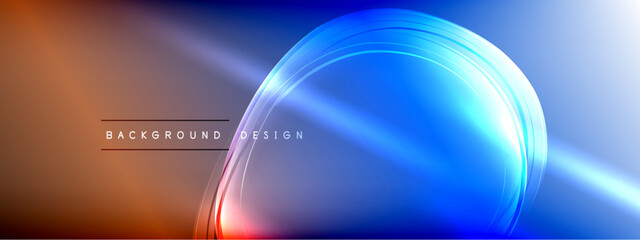 Vector abstract background - liquid transparent bubble shapes on fluid gradient with shadows and light effects