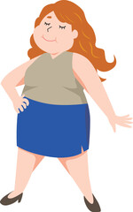 ふくよかな女性