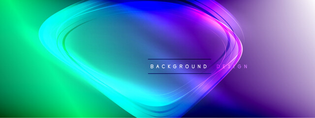 Vector abstract background - liquid transparent bubble shapes on fluid gradient with shadows and light effects