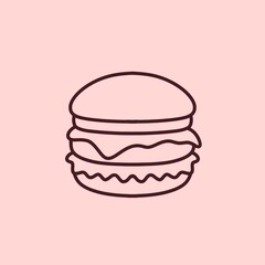 Burger icon. Icon for Instagram highlights, stories, sites, other social networks.