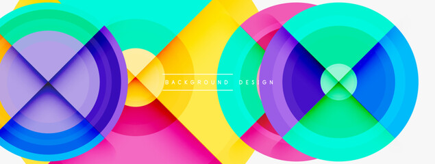 Obraz premium Circle pattern background. Abstract backgrounds bundle for wallpaper, banner, background, landing page, wall art, invitation, prints, posters