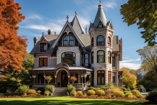 The Charles Haskell House, constructed in 1879, is a historical residence located at 27 Sargent Street in Newton, Massachusetts, USA. The house showcases a Victorian Gothic architectural style.