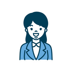 笑顔の社会人女性