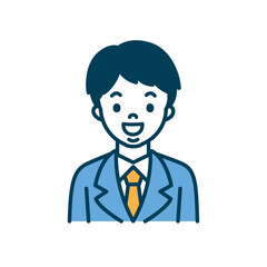 笑顔の社会人男性