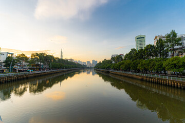 Morning at Ho Chi Minh City, commonly known by its previous name Saigon