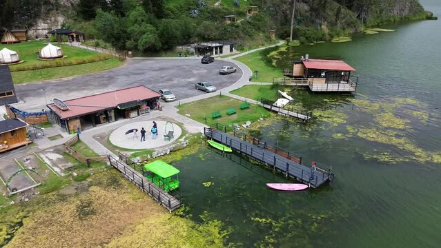 Toma realizada con dron de la Laguna de Yambo 
