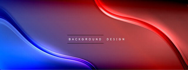 Vector abstract background - liquid transparent bubble shapes on fluid gradient with shadows and light effects