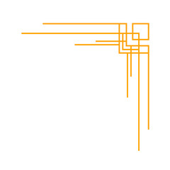 golden art deco corner element