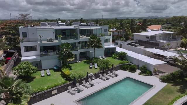 Luxury Villas With Swimming Pool Near The Ocean, Mauritius, Aerial View
