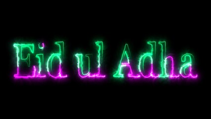 Abstract neon light text isolated on black background	illustration.
