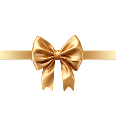 Fototapeta premium gold bow ribbon golden gift bow