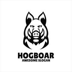 boar simple mascot logo design illustration