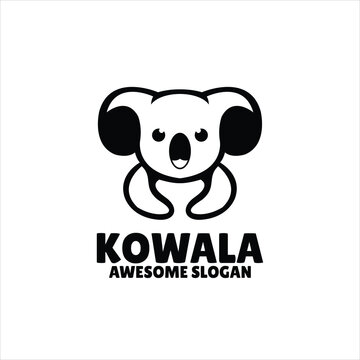koala simple mascot logo design illustration