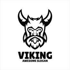 viking simple mascot logo design illustration