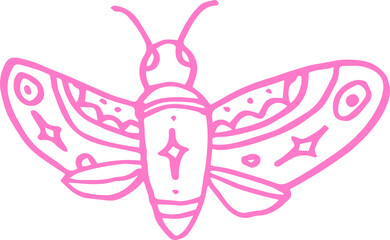 butterfly hand drawn element