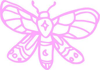 illustration of a moth tattoo