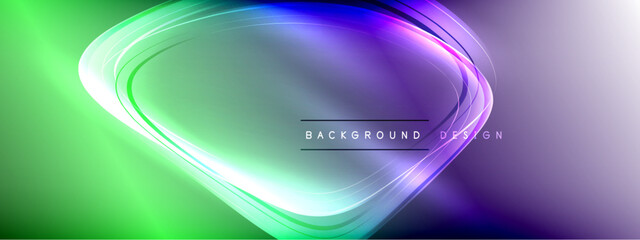 Vector abstract background - liquid transparent bubble shapes on fluid gradient with shadows and light effects