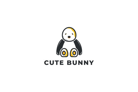 Vector mascot bunny logo design