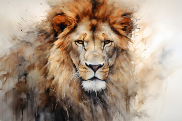 close up of lion, portrait of a lion