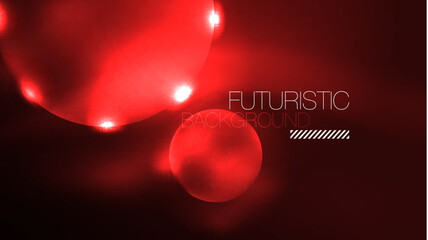 Circles with bright neon shiny light effects, abstract background wallpaper design