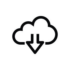 Cloud download save vector icon