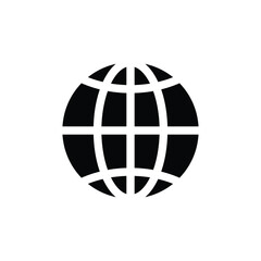 World globe map vector icon