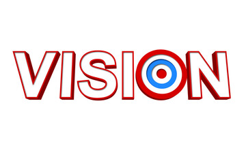 Digital png illustration of white vision text on transparent background