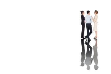 Digital png photo of diverse group of casual business colleagues on transparent background