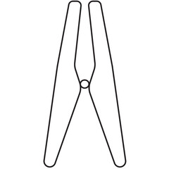 Digital png illustration of white clip symbol on transparent background