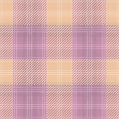  Tartan seamless pattern, pink and yellow, can be used in fashion design. Bedding, curtains, tablecloths