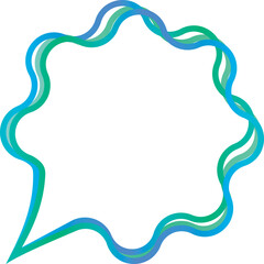 Digital png illustration of blank text bubble on transparent background