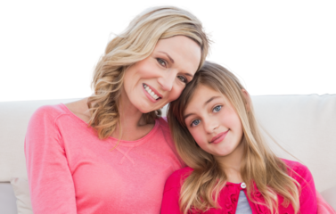 Digital png photo of caucasian mother and daughter on transparent background