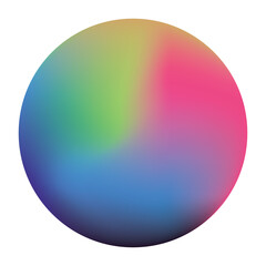 Digital png illustration of colourful gradient circle on transparent background