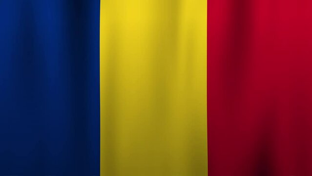 romania flag waving. suitable for background