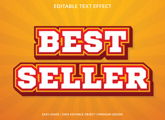 best seller text effect template