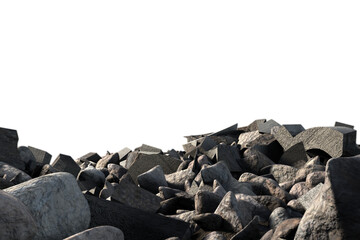 Digital png illustration of rocks with copy space on transparent background