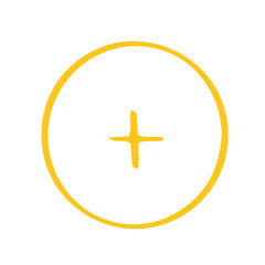 Fototapeta premium add button in round shape