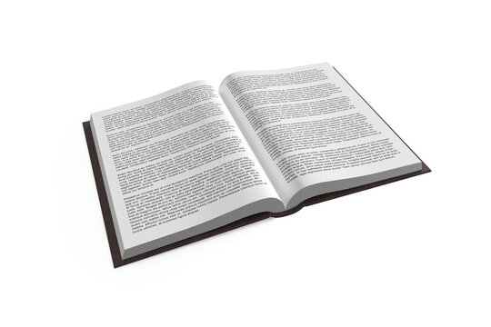 Digital png photo of open book with text on transparent background