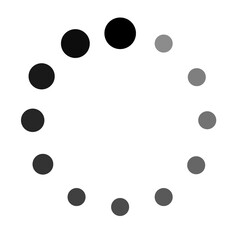 Digital png illustration of loading dots on transparent background
