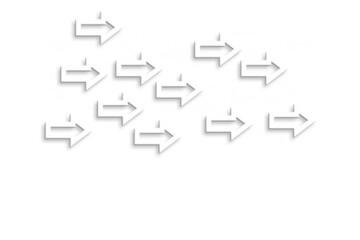 Digital png illustration of white arrows on transparent background