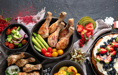 Family dinner concept.