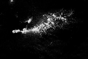 Abstract white dust explosion particle isolated