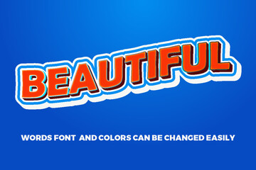 BEAUTIFUL editable text style effect.