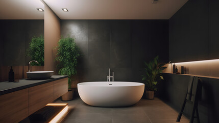 Naklejka na ściany i meble bathroom interior home house bath