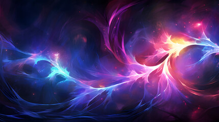 Obraz premium abstract purple blue background, constant flow - AI Generated